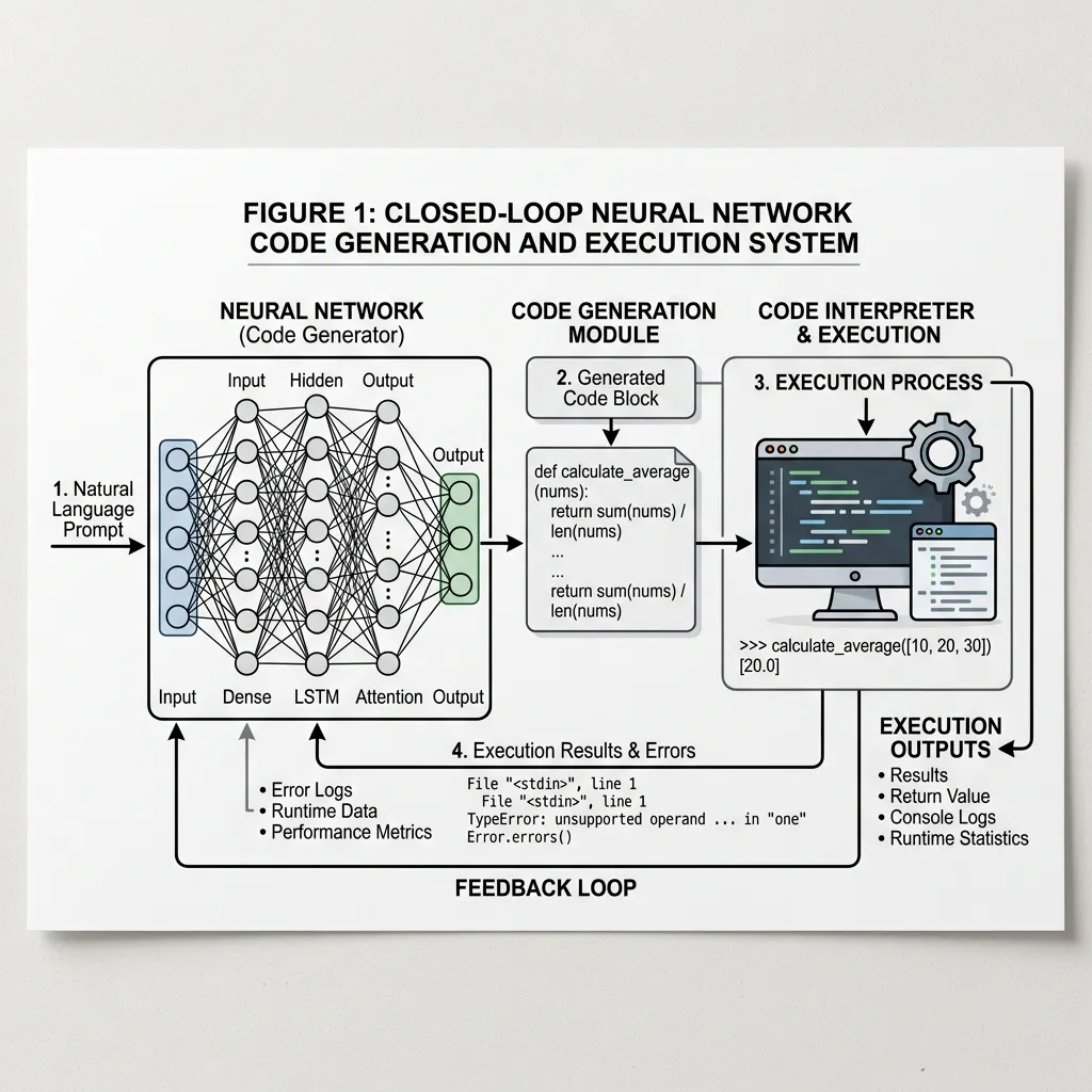 Closed-Loop Neural Network Code Generation and Execution System