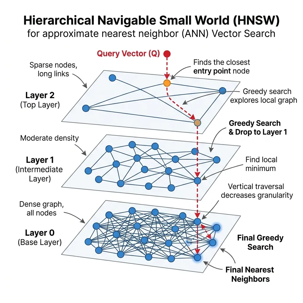 HNSW Multi-layered Graph Concept